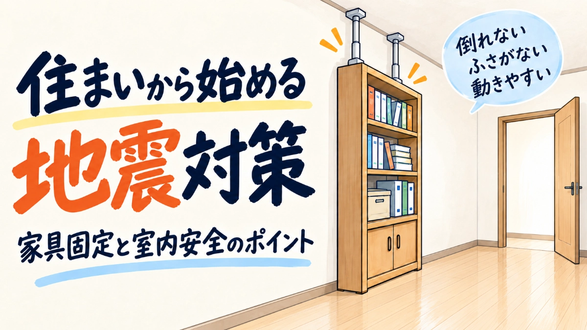 住まいから始める地震対策｜家具固定と室内安全のポイント