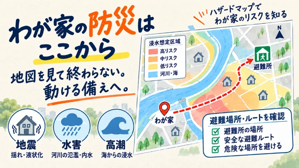 わが家の防災はここから｜地域の災害リスクとハザードマップ活用